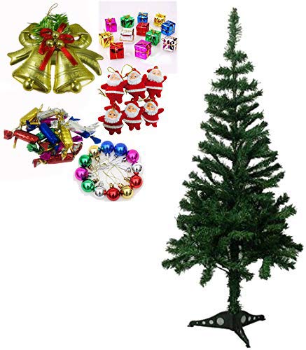 Evisha 2 feet Long Artificial XMass Christmas Tree and 37 pcs Hangings Ornaments - Image 1