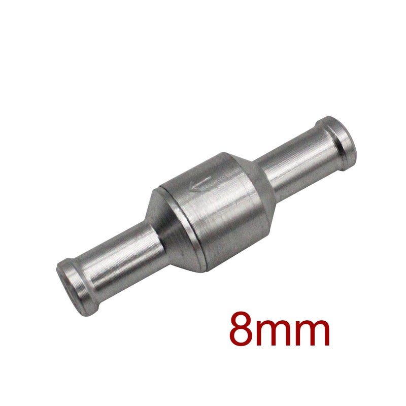 8mm Inline One-way Non-return Check Valve Fuel Water Gas Air Vacuum Aluminum Valve - Image 4