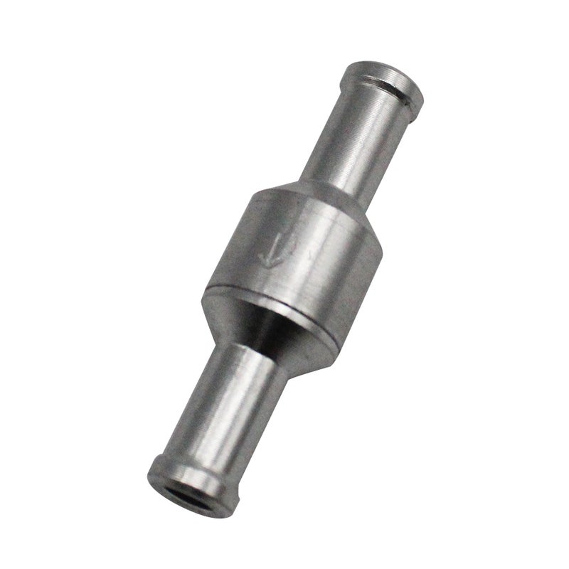 8mm Inline One-way Non-return Check Valve Fuel Water Gas Air Vacuum Aluminum Valve - Image 1