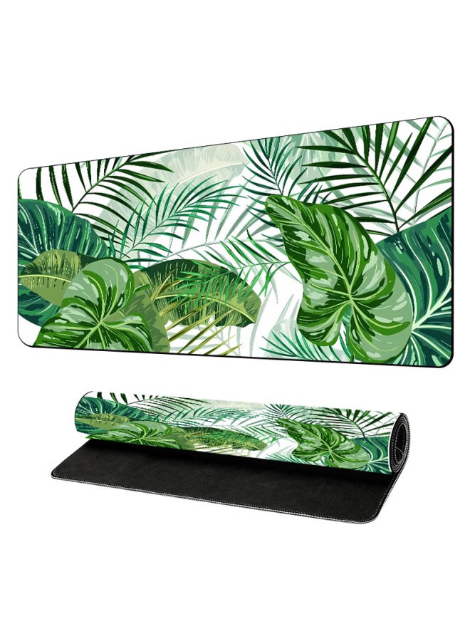 Temu Specially For Non-slip Mouse Pad Thickened Lock Edge Natural Rubber Large Computer Keyboard Office Desk Mat-Color:300*800*4mm-Pattern:J-244  - Image 1