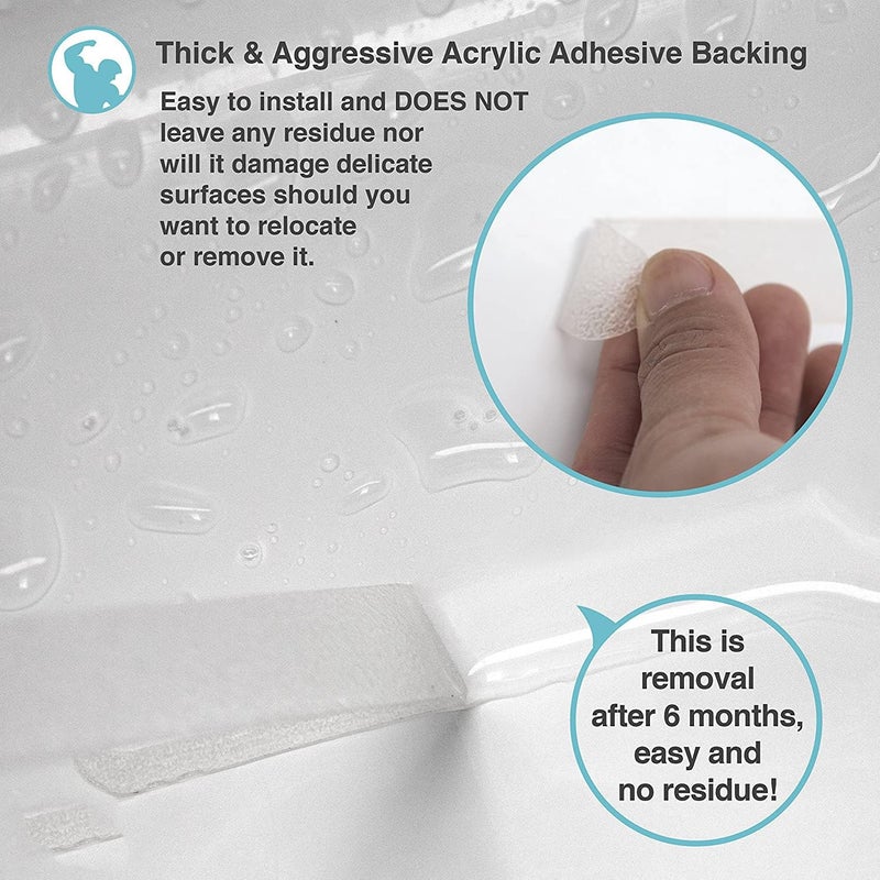 شريط لاصق شفاف مانع للانزلاق، شريط مانع للانزلاق لتثبيته على أحواض الاستحمام والقوارب والسلالم، شفاف، ناعم، مريح للقدمين الحافيتين، 10 أمتار × 5 سم - Image 4