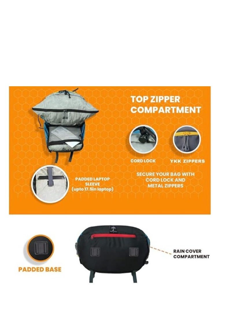 Trawoc - 80L Travel Backpack for Outdoor Sport Camp Hiking Trekking Bag Camping Rucksack HK006 (Grey) - Image 1