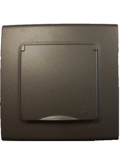 Viko Linnera Life Anthracite Covered Grounded Socket with Child Protection Frame - 90445012 