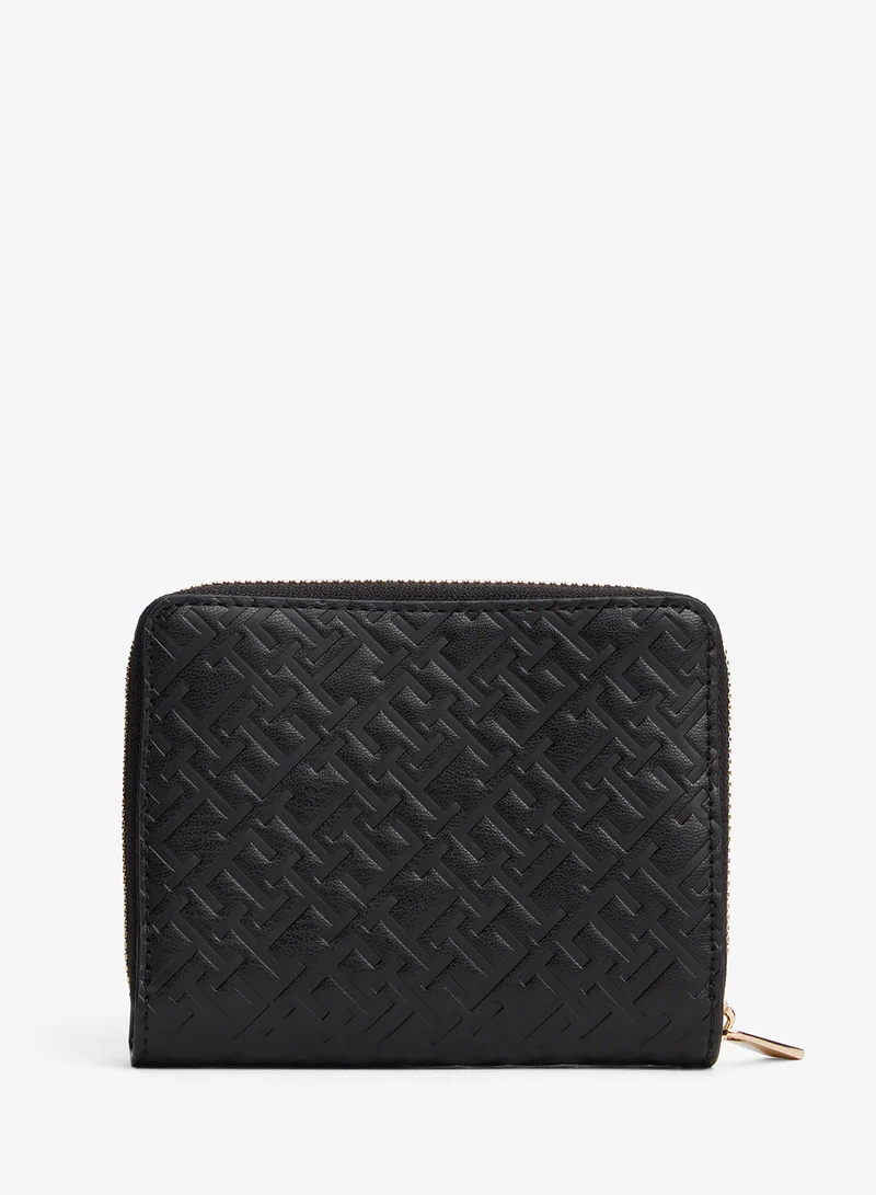 TOMMY HILFIGER Icon Medium Zip Around Flap Mono Wallet
