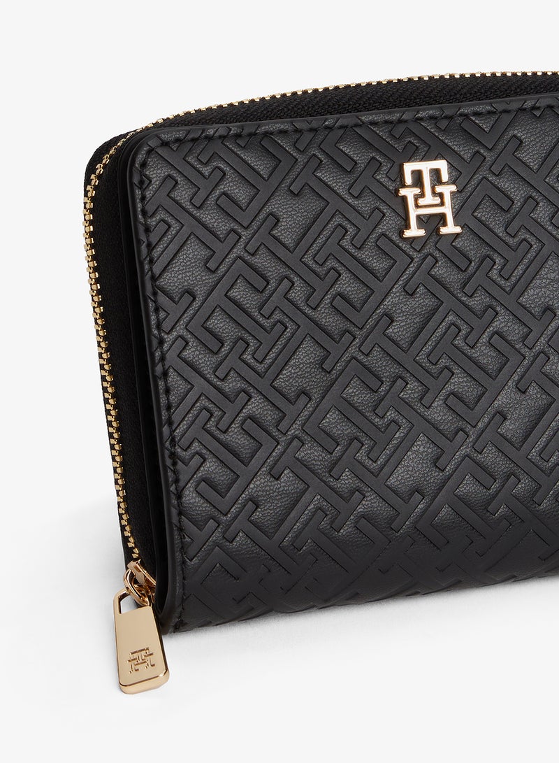 TOMMY HILFIGER Icon Medium Zip Around Flap Mono Wallet - Image 3
