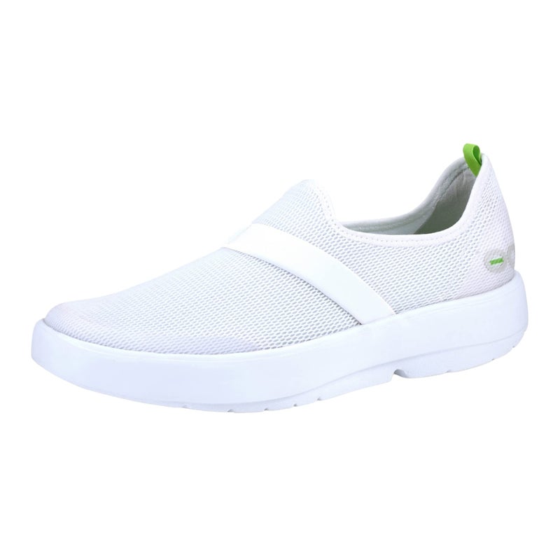 OOFOS OOmg Low Shoe, White & White - Womenâ€™s Size 5 - Lightweight Recovery Footwear - Reduces Stress on Feet, Joints & Back - Machine Washable - Image 1