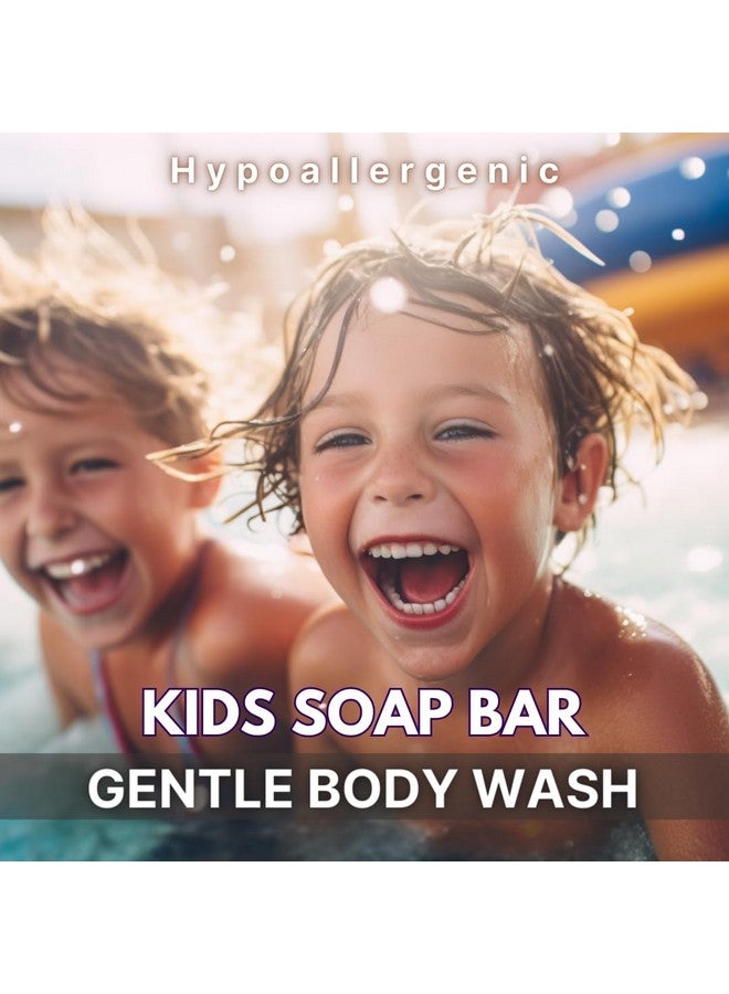 KELEBS Hypoallergenic Kids Soap Bar 3Pack Organic & Gentle Coconut Oil Body Wash For Children Natural Ingredients Fun Bath Time - Image 2