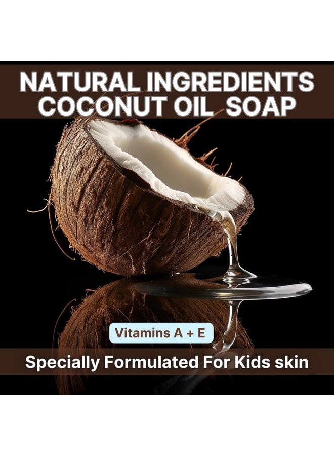 KELEBS Hypoallergenic Kids Soap Bar 3Pack Organic & Gentle Coconut Oil Body Wash For Children Natural Ingredients Fun Bath Time - Image 3