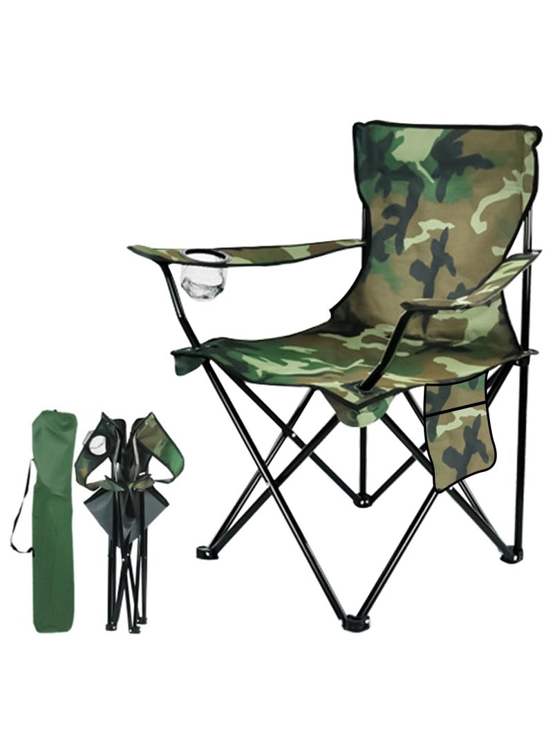 بريمو بلس كرسي تخييم و الشاطئ والنزهات يتميز بحامل أكواب وتصميم قابل للطي مع حقيبة حمل - Image 1