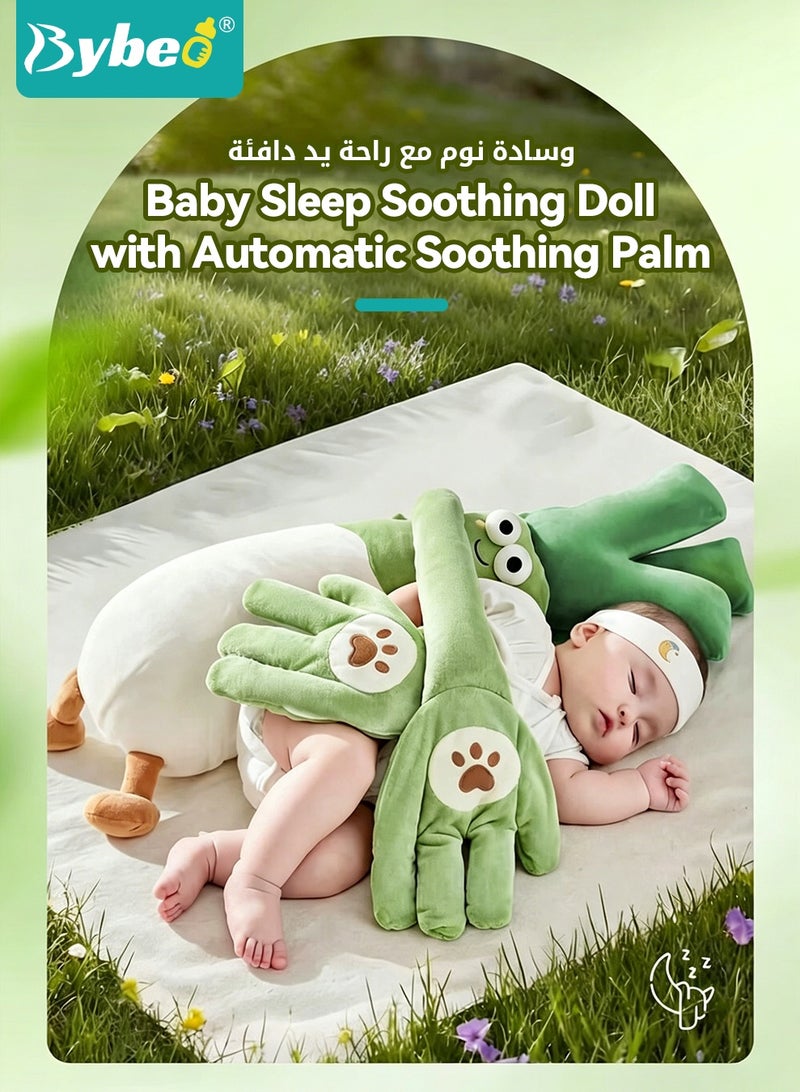 Bybeo Baby Sleep Soothing Doll with Automatic Soothing Palm, Newborn Patting Pillow, Baby Sleep Soother, Baby Sleeping Nursing Pillow with Remote Control, Infant Exhaust Pillow for Startle Prevention, Cute Scallion Shape - Image 2