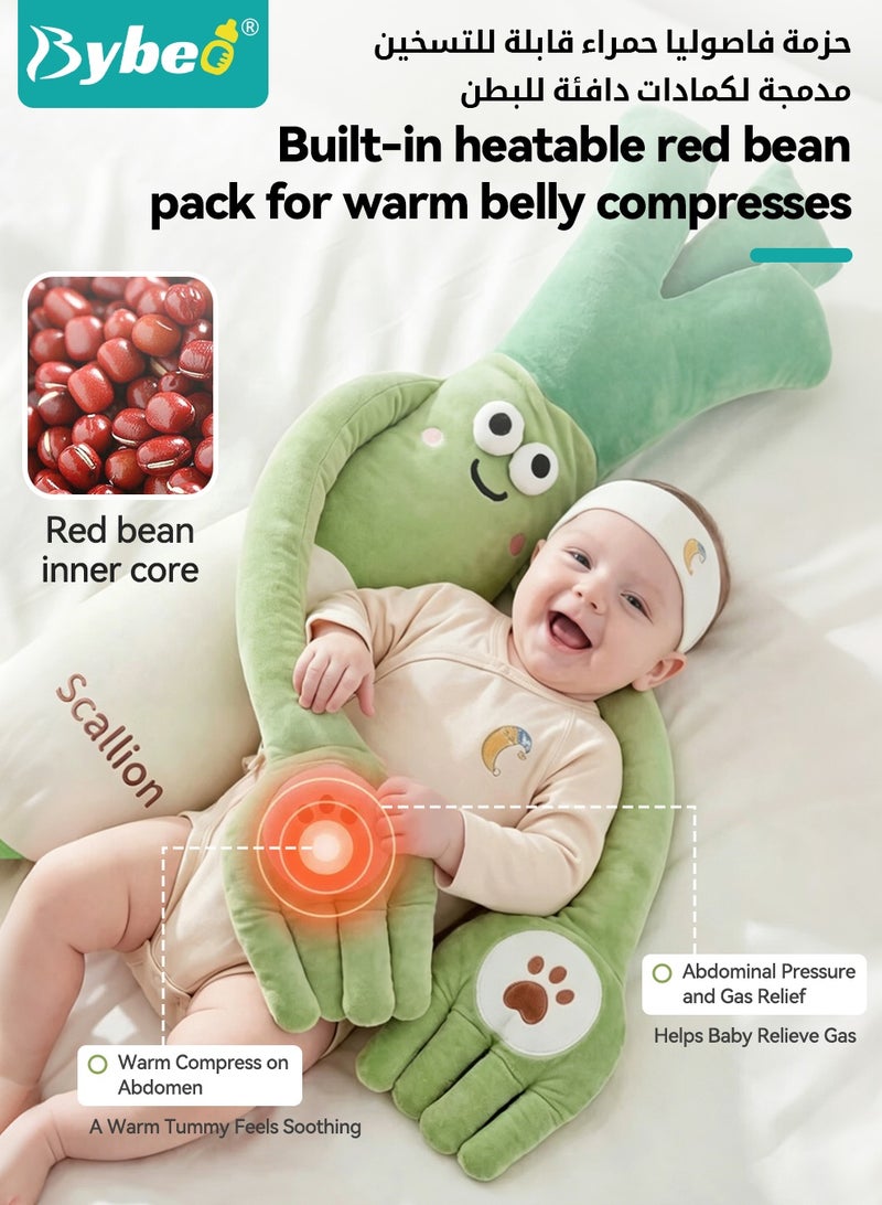 Bybeo Baby Sleep Soothing Doll with Automatic Soothing Palm, Newborn Patting Pillow, Baby Sleep Soother, Baby Sleeping Nursing Pillow with Remote Control, Infant Exhaust Pillow for Startle Prevention, Cute Scallion Shape - Image 5