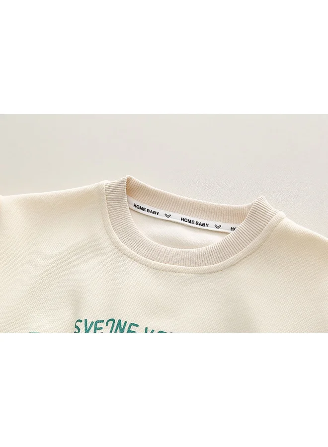 LITTLE SURPRISE BOX Cream Crocodile 2 pcs Track suit set for Toddlers/Kids