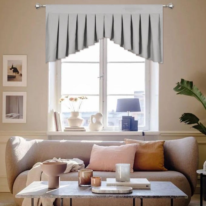 VALANCES FOR WINDOWS LIGHT GREY WINDOW VALANCE FOR LIVING ROOM ROD POCKET BLACKOUT VALANCE FOR BEDROOMPACK OF 1 LIGHT GREY 39 W X 20 L