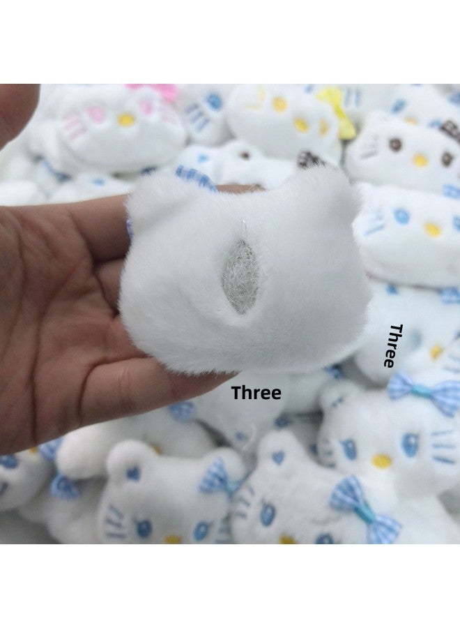 Plaid Bow Kt Cartoon Plush Animal DIY Accessories Decorative Accessories Cap Clothing Accessories Socks Hair Accessories-Specifications:Pink Plaid Bow Kt - Image 3