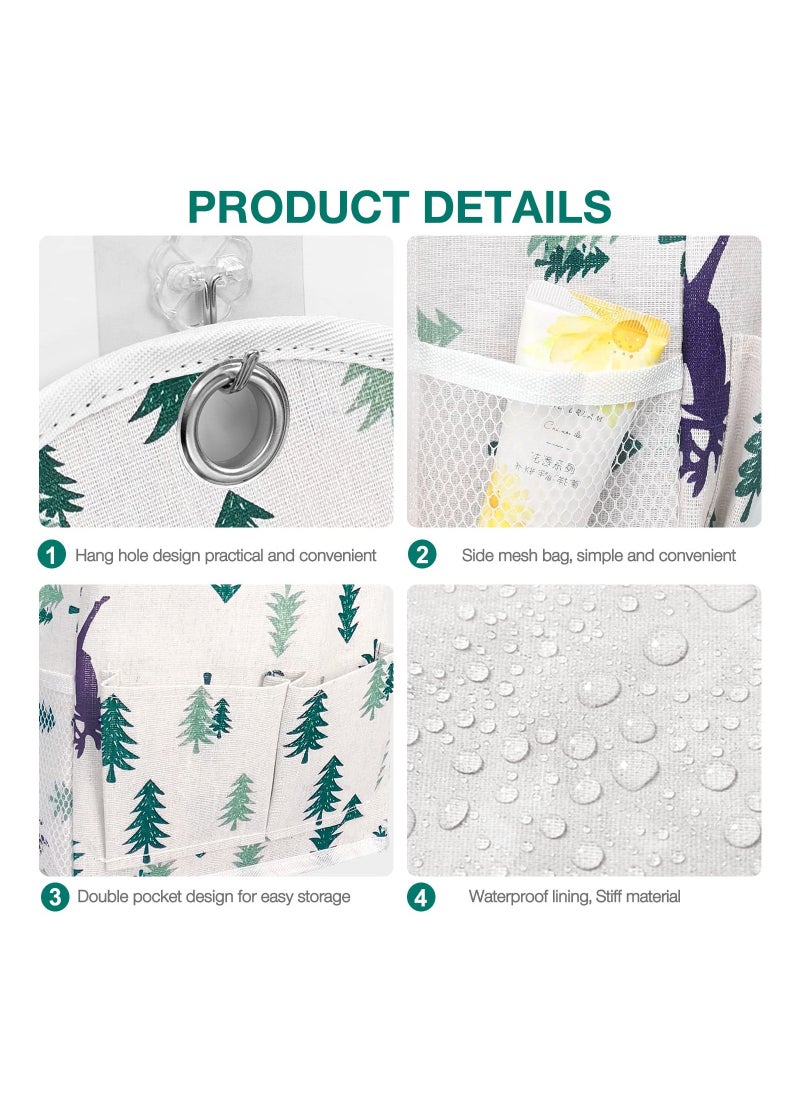 Wall Hanging Organizer Bag, with Pockets Fabric Storage Bag Basket Caddy Waterproof Over the Door Pouch Closet Shelves with Hook for Kitchen, Bedroom, Bathroom, Dormitory (White Plaid+Deer)( 2 Pack) - pzsku/ZAC923EE34D196616E5C7Z/45/_/1706595659/88090b69-46db-4c3d-bc55-eb5039d79b8f