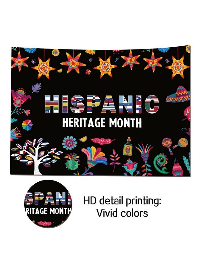 HQM Hispanic Heritage Month Photography Backdrop 7X5Ft Latin American Spanish Classroom Backdrop National Hispanic Heritage Month Decoration Photo Banner - Image 3
