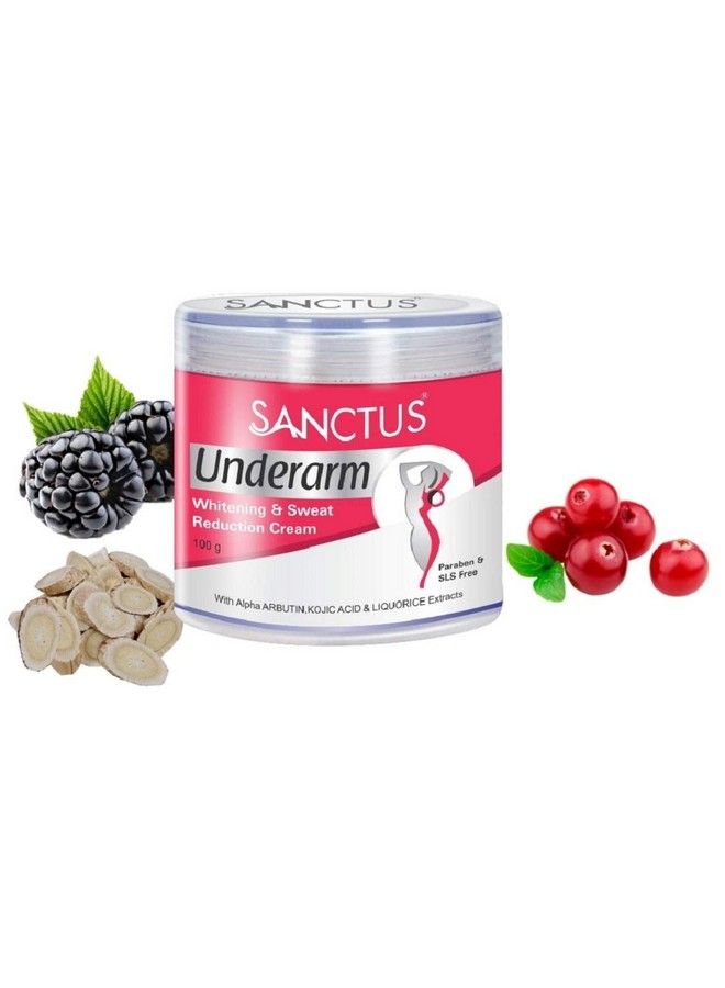 SANCTUS Underarm Treatment Kit Underarm Whitening Sweat Reduction Cream And Exfoliator For Women (100 Gm) - Image 3