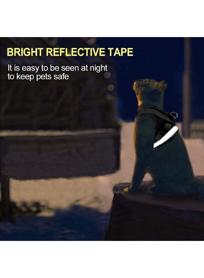 Mumoo Bear Comfort Step In Cat Harness Blue And Leash Set For Puppies Cats Kitty Escape Proof Pet Vest Harnesses For Small Animals Rabbitmousecats Under 9Lbs Medium, Blue - Image 5