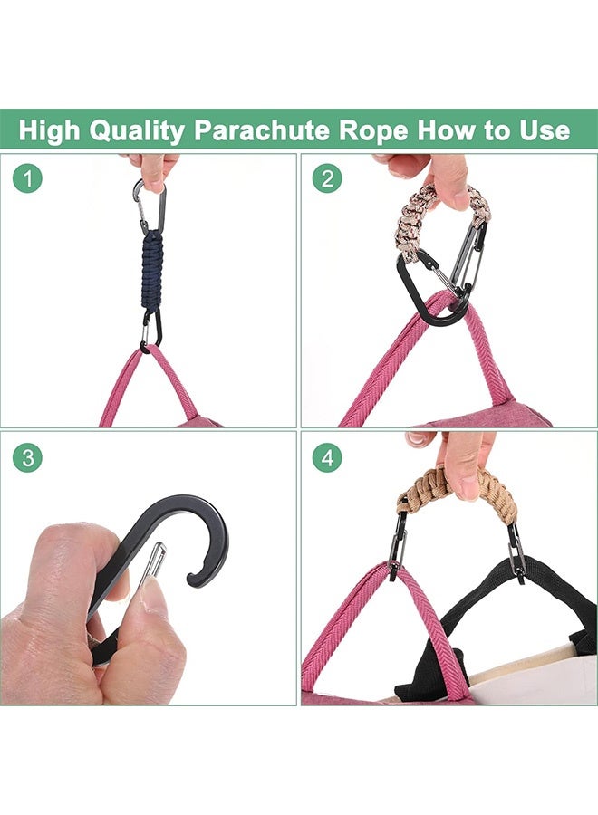 Quantum 5 PCS Braided Paracord Keychain, Heavy Duty Tactical Lanyard Clip, Quick Release Key Clip for Camping Hiking - Image 4