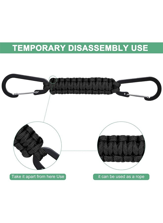 Quantum 5 PCS Braided Paracord Keychain, Heavy Duty Tactical Lanyard Clip, Quick Release Key Clip for Camping Hiking - Image 3
