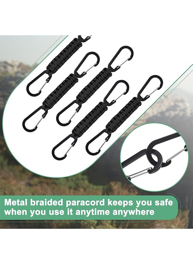 Quantum 5 PCS Braided Paracord Keychain, Heavy Duty Tactical Lanyard Clip, Quick Release Key Clip for Camping Hiking - Image 5