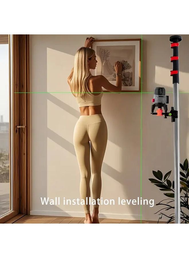 Heavy Duty Telescopic Laser Level Rod 350 cm Adjustable Top Plate Non Slip Foot Pedal - Image 5