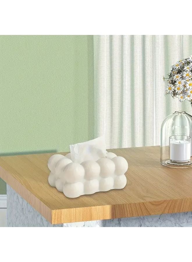 Black Glossy Square Tissue Box Holder With Dome Lid For Bathroom Hotel Home Office - Image 5