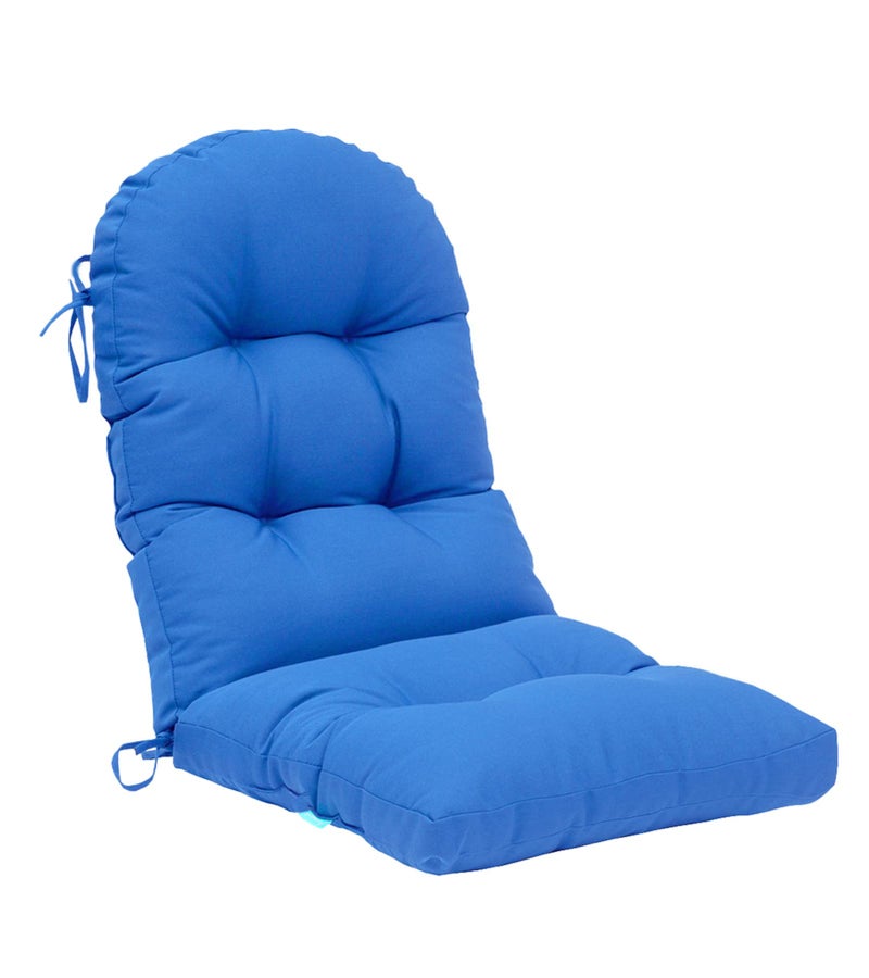 QILLOWAY IndoorOutdoor High Back Chair Cushion for AdirondackSpringSummer Seasonal All Weather Replacement Rocking Chair Cushions 1 Piece Marine Blue