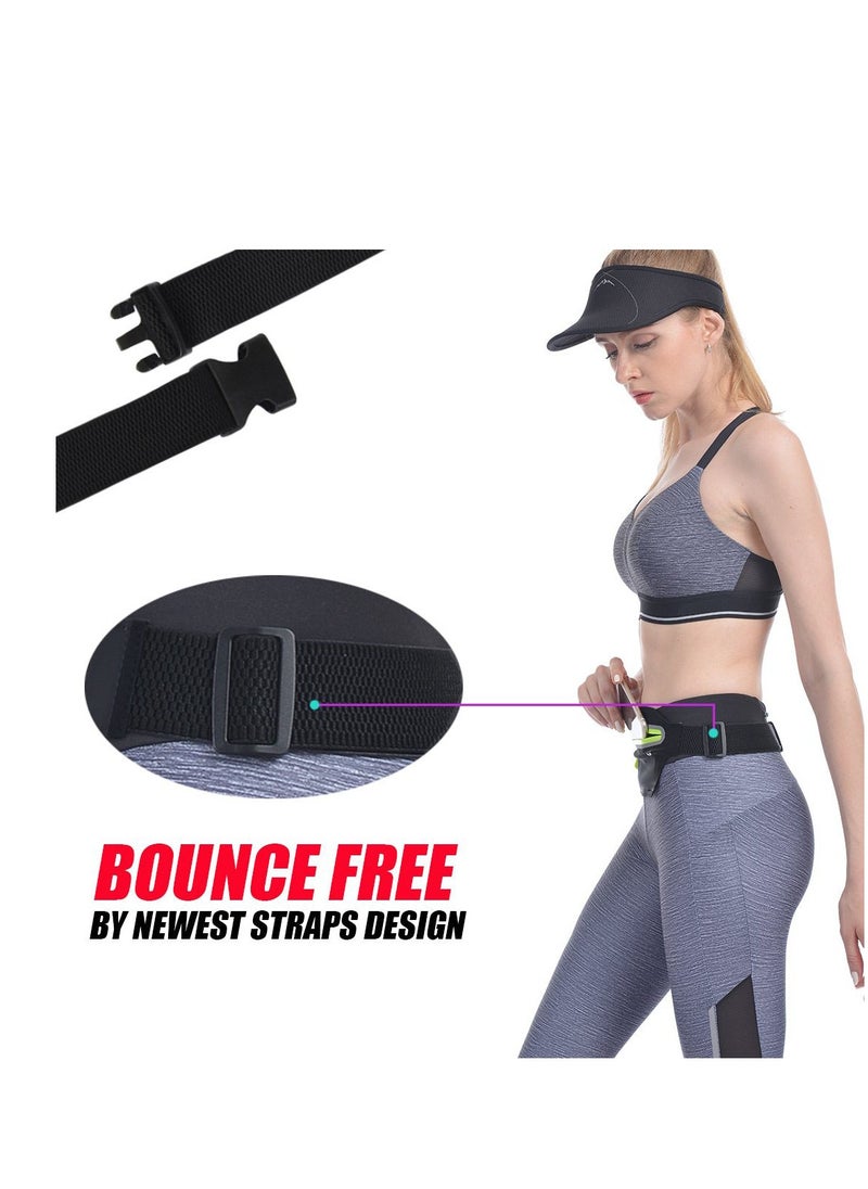 SYOSI - Slim Running Belt for Women  Men, Running Waist Pack Phone Holder, Jogging Workout f anny Pack Runners Pouch Gear Accessories for iPhone 12 11 Pro Max XS XR 8 7 Plus Traveling Gift Style 1 - Image 1