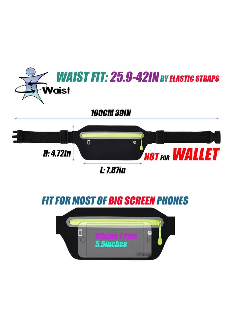 SYOSI - Slim Running Belt for Women  Men, Running Waist Pack Phone Holder, Jogging Workout f anny Pack Runners Pouch Gear Accessories for iPhone 12 11 Pro Max XS XR 8 7 Plus Traveling Gift Style 1 - Image 1