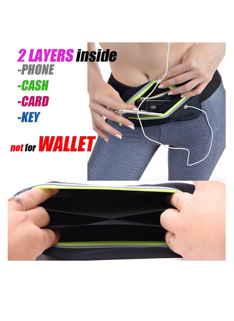 SYOSI - Slim Running Belt for Women  Men, Running Waist Pack Phone Holder, Jogging Workout f anny Pack Runners Pouch Gear Accessories for iPhone 12 11 Pro Max XS XR 8 7 Plus Traveling Gift Style 1 - Image 1