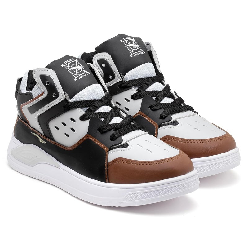 Asian Men's Black Tan Casual Sneakers for Boys - Image 1
