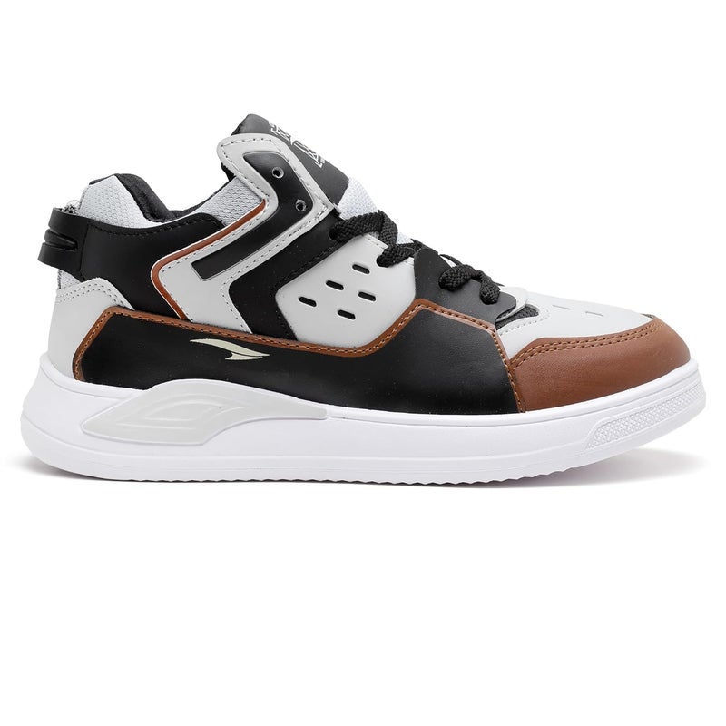 Asian Men's Black Tan Casual Sneakers for Boys - Image 5
