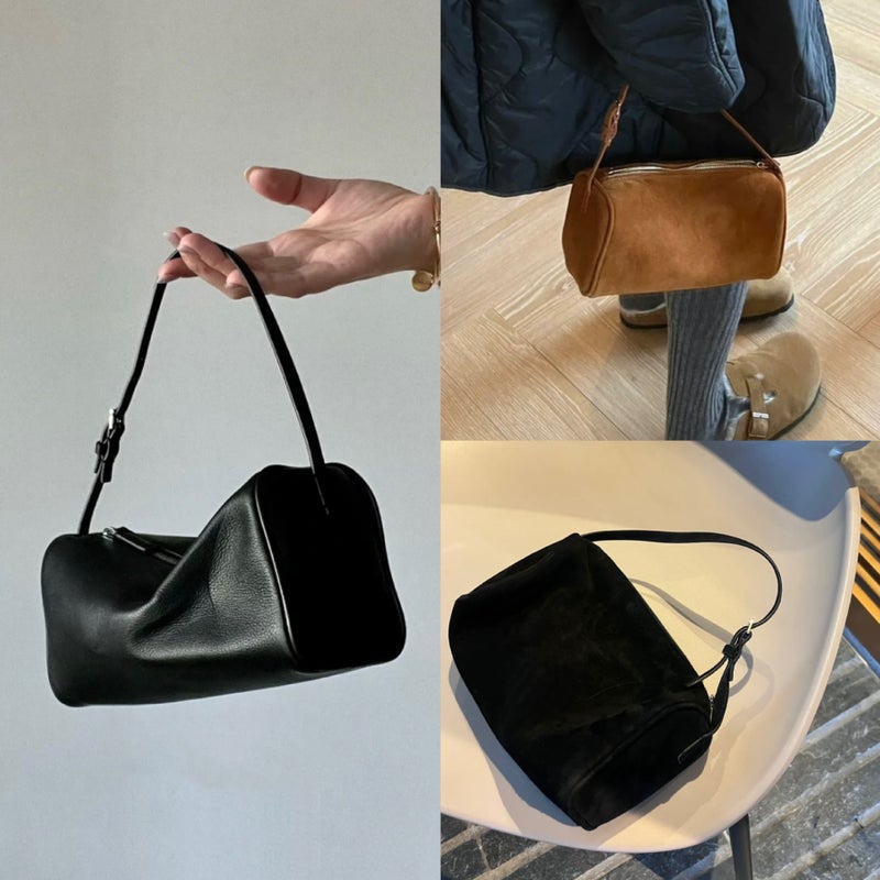 حقيبة كتف أسطوانية صغيرة بأسلوب فينتج - Image 1