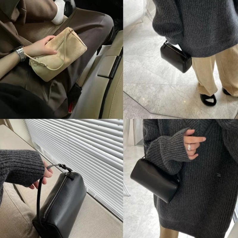 حقيبة كتف أسطوانية صغيرة بأسلوب فينتج - Image 2