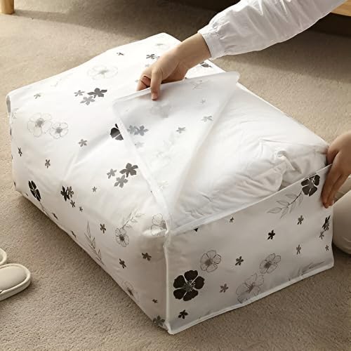 Brillwist Brillwist Quilt Storage Bags Large Size Storage Organizer for Storing Blankets Clothes Coats Jackets Pillows Moisture Proof Dust Proof Mildew Proof Waterproof Multi Print Pack of 5  - Image 2