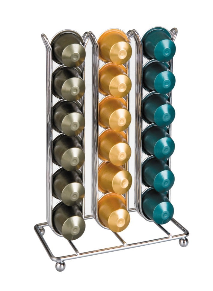 ibili Vesubio Nespresso Capsule Dispenser 36 Coffee Pods, Modern Coffee Organizer, Durable Countertop Storage, Easy Access Compact Pod Holder, Stylish and Practical Coffee Station Solution for Home or Office