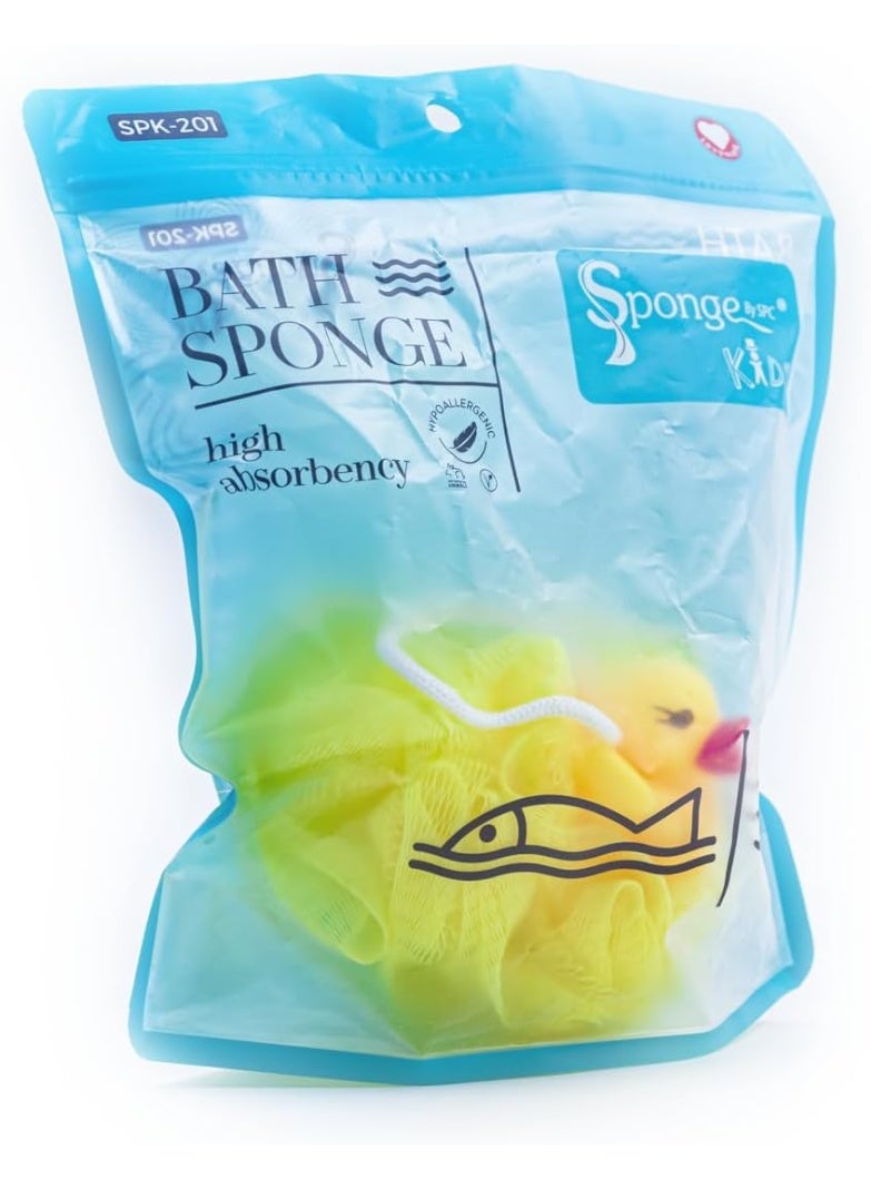 Sponge Kids Bath Yellow Flower Design - Image 2