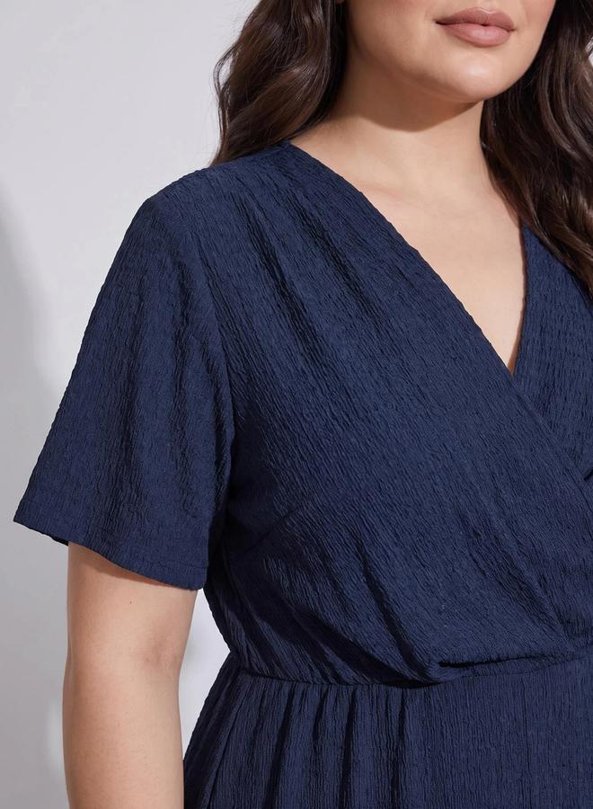 Styli Textured Knit Wrap Maxi Dress - Image 3