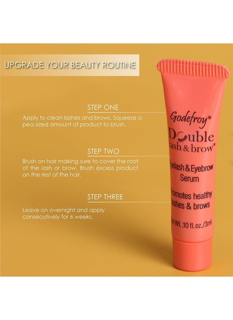 Godefroy - Godefroy Double Lash and Brow Treatment, for longer & thicker eyelash and eyebrows (3ml + applicator) - Image 1