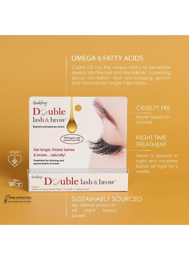 Godefroy - Godefroy Double Lash and Brow Treatment, for longer & thicker eyelash and eyebrows (3ml + applicator) - Image 1