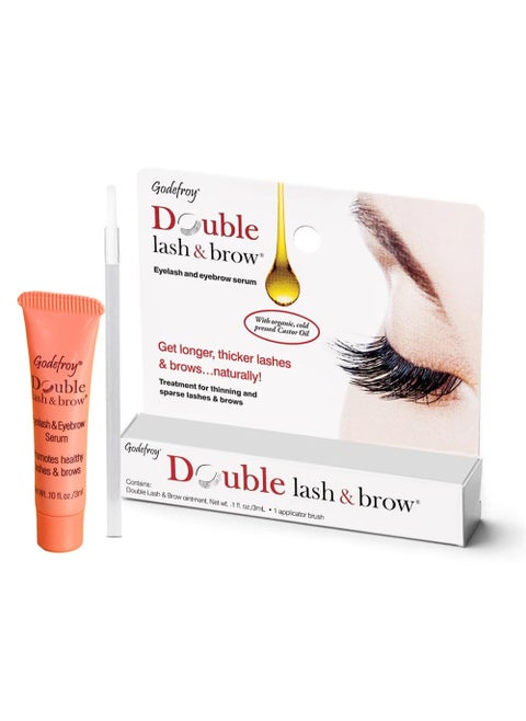 Godefroy Double Lash and Brow Treatment, for longer & thicker eyelash and eyebrows (3ml + applicator)