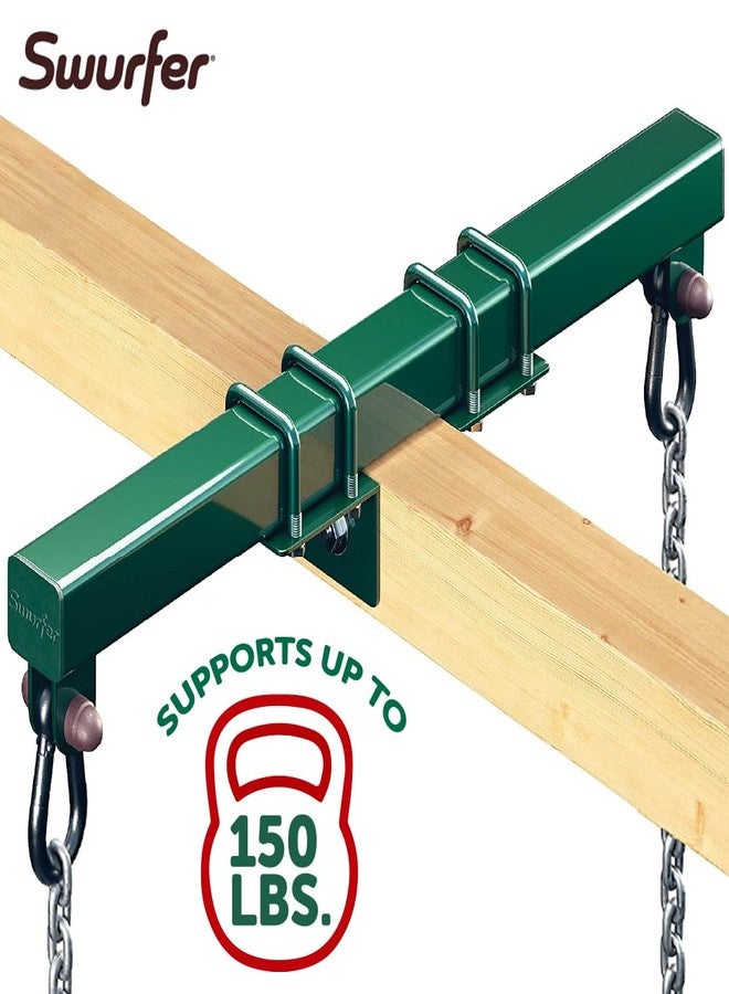 Swurfer Swing Set Conversion Bracket - No Tree, No Problem, Convert Your Swingset into a Swurfset, Heavy Duty Adjustable Horse Glider Attachment Bracket for Kids Ages 12 and Up, Up to 150lbs (Green) - Image 3