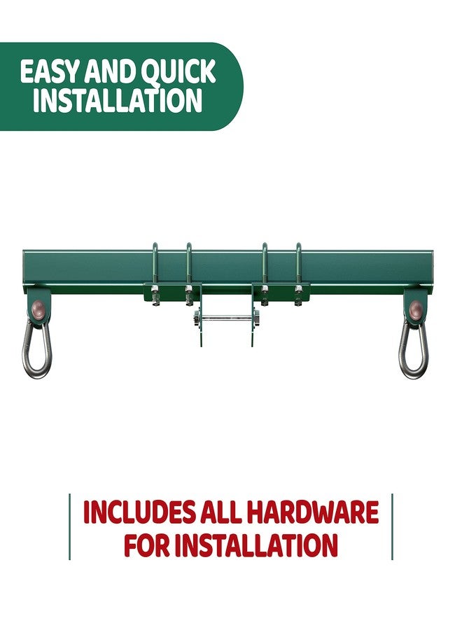 Swurfer Swing Set Conversion Bracket - No Tree, No Problem, Convert Your Swingset into a Swurfset, Heavy Duty Adjustable Horse Glider Attachment Bracket for Kids Ages 12 and Up, Up to 150lbs (Green) - Image 4
