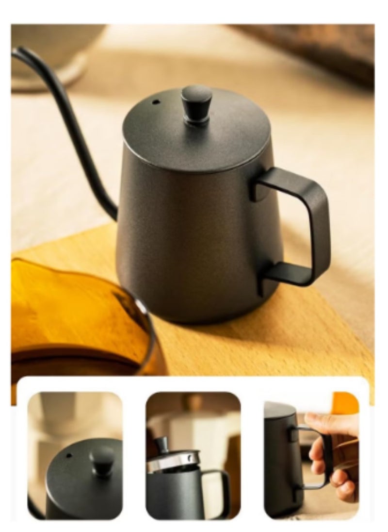 Generic V60 Coffee Maker Set, All-in-One Pour Over Drip Coffee Maker with 600ml Glass Server, Stainless Steel Gooseneck Kettle, Manual Grinder, Scale, Filters, Accessories & Travel Bag (13 Sets)  - Image 5