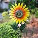 Venniy Yard Wind Spinner OutdoorGarden Wind Spinners Wind SculpturesSunflower Windmills Lawn DecorMetal Flower Garden Pinwheels for Yard128 57 Inches - Image 4