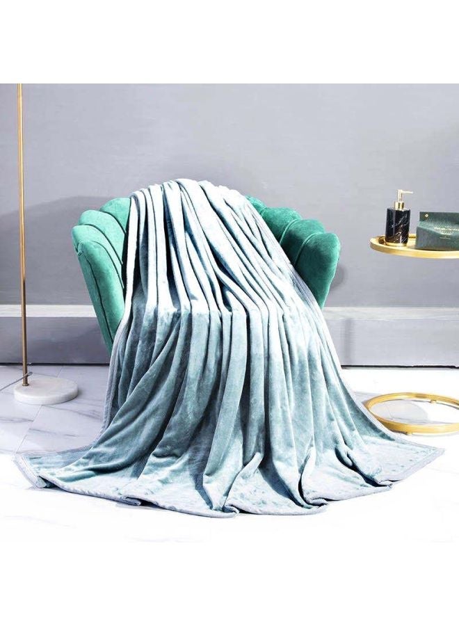 NIBEMINENT Soft Bed Blanket polyester Green 220x240cm