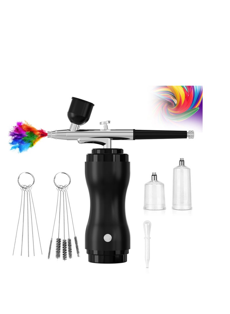Y&D Airbrush Kit with Compressor, Portable Cordless Air Brush Gun Set for Painting 30PSI Gravity Feed Dual Action Mini Handheld w/ 0.3mm Tip Model, Nail, Cake Decorating, Rechargeable  - Image 1
