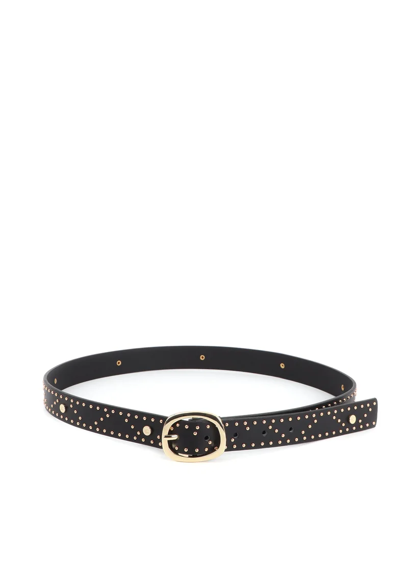 لولا كساديمونت Belt with logo-embossed studs and metallic applications