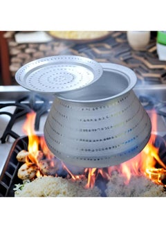 SAQOWARE Saqoware Heavy-Duty Aluminum Biryani Pot with Lid-3 Kg Capacity | Mandi Cooking Pot | Arabic Rice Cooking Pot | Outdoor Camping Cooking Pot for Large Gatherings and Family Feasts  - Image 5